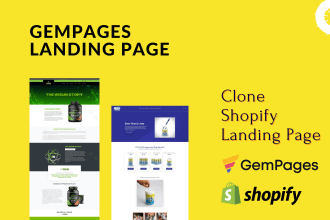 clone any landing page using gempages page builder in shopify