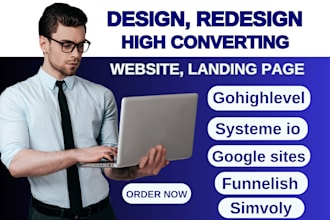 landing page on gohighlevel new zenler simvoly systeme io funnelish google sites