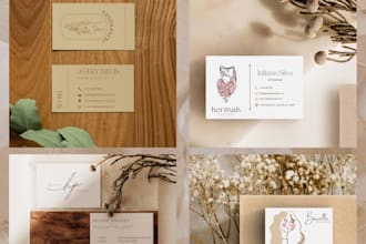 create a unique harmonic simple  business card design, letterhead