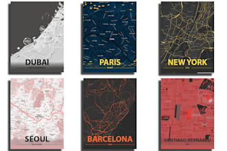 design a wall map city or location poster