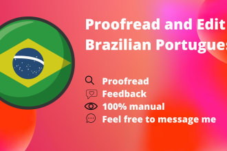 proofread and edit your brazilian portuguese text