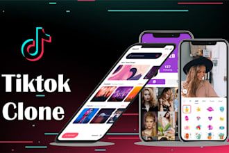 develop tiktok app, tik tok clone app for android with admin