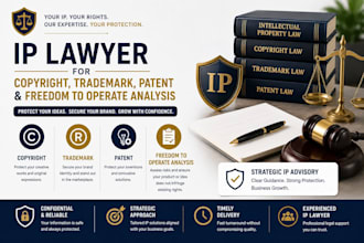 ip lawyer for copyright, trademark, patent and freedom to operate analysis