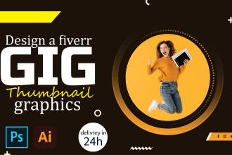 design  responsive and attractive fiverr gig thumbnail and gig graphics