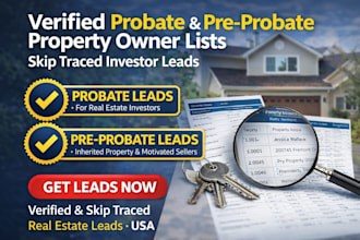 provide verified probate and pre probate property owner lists for investors