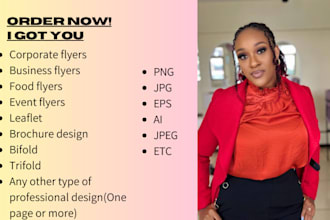 create a professional flyer, brochure, and leaflet design