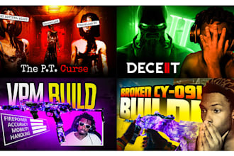 fortnite, cod, valorant, dbd horror gaming thumbnail design