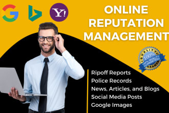 push down any negative links, online reputation management