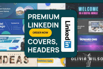 design linkedin banner, cover, header