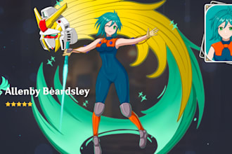 draw a genshin impact character splash art of your choice