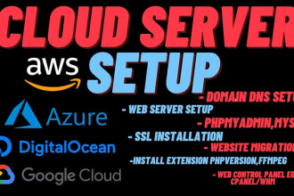 do aws azure digitalocean cloud server setup to host website