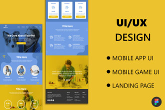 do UI UX design, mobile app, mobile game UI UX design