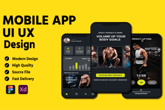 design your mobile app UI for iphone and android
