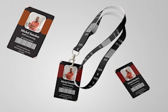 design custom identity card, stationary within 2 hours