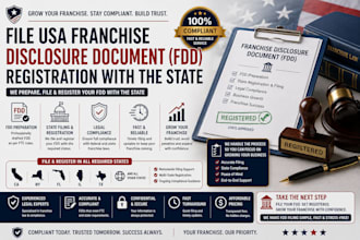 prepare USA franchise disclosure document fdd state registration documents