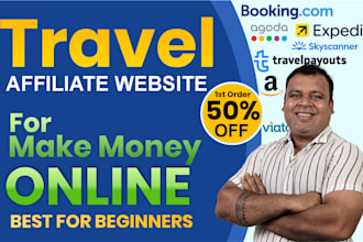 create travel affiliate automated website for passive income