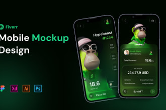 design professional app mockup for ios and android