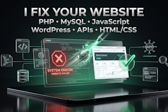 fix PHP errors, mysql bugs or website issues