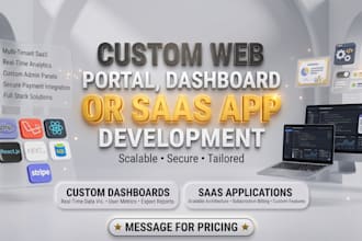 build custom web portal, dashboard or saas app