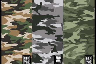 create camouflage seamless pattern