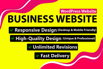 do wordpress website development, wordpress website design, business website