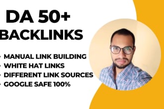 do 100 high da backlinks and white hat SEO link building