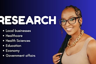 do research, summaries, article work on any field