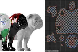 retopologize, unwrap and texture your 3d model