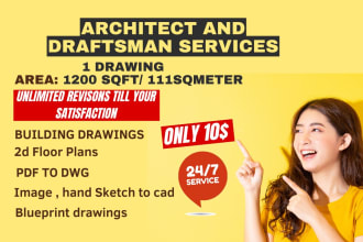 be  autocad drawings draftsman for  redraw  old 2d floor plans