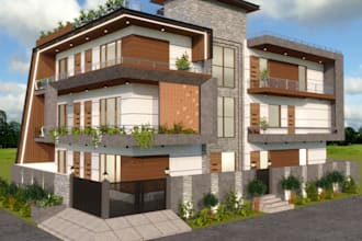 draft 2d architectural drawings, floorplans and renders
