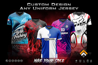 custom design any uniform jersey profesional sublimation