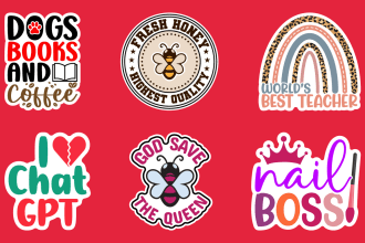 create typography, sticker, and patch design in 12 h