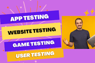 test and review your website, app, game, software and product