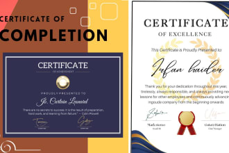 create certificate design, custom diploma, award certificate