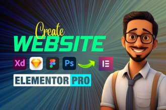 convert xd, PSD or figma to wordpress using elementor pro