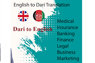 translate dari into english into dari in less than 24hrs
