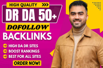 provide high authority da,DR 50 contextual dofollow seo backlinks link building