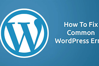 fix any wordpress error or issue