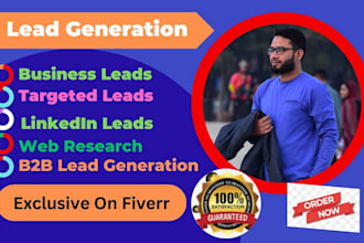 do b2b lead generation, linkedin leads, data scrapping and targeted list