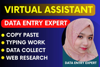 do data entry, web scraping, excel, typing, copy paste work