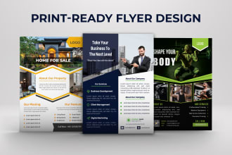 design print ready promotional flyer