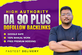 provide da 90 plus high authority contextual dofollow SEO backlinks