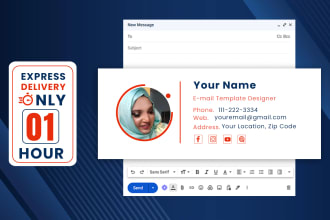 design animated clickable HTML email signature fast