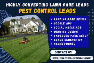 generate lawn care leads landscaping leads pest control leads lawn lead funnel