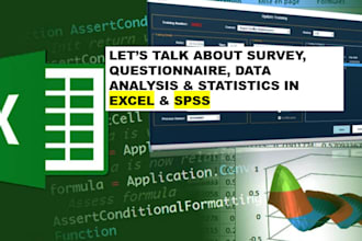 help in data collection, excel and spss