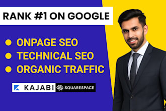 do onpage SEO for squarespace, kajabi, godaddy for ranking