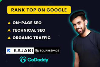 optimize on page SEO for squarespace and kajabi websites to improve rankings