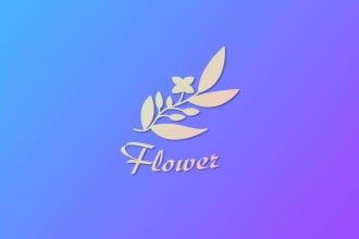 design custom unique line art vintage feminine boho botanical hand drawn logo