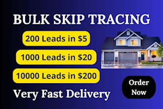 do bulk skip tracing for real estate