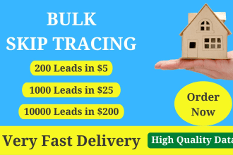 do bulk skip tracing for real estate